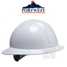 Usado, Chapéu Portwest PS52 branco aba completa chapéu capacete de segurança estilo americano comprar usado  Enviando para Brazil