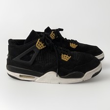 Tênis masculino Nike Air Jordan 4 retrô preto/dourado realeza tamanho 9.5 308497-032 comprar usado  Enviando para Brazil