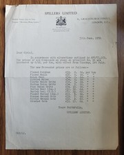 1952 spillers limited for sale  HASTINGS