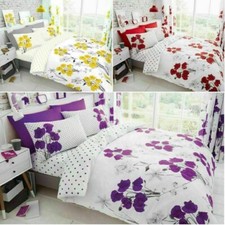 Poppy flower duvet for sale  UK