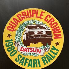 Autocollant Sticker Vintage Datsun Quadruple Crown 1980 Safari Rally comprar usado  Enviando para Brazil