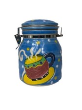 Recipiente de biscoito de café azul cerâmica bistrô latched Cannister Oggi comprar usado  Enviando para Brazil