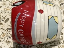 Caneca Happy Camper cerâmica copo trailer acampamento vermelho baixo loja profissional ótimo item de presente comprar usado  Enviando para Brazil