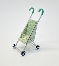 Antiga Casa De Bonecas Miniatura Carrinho De Bebê Artisan made Carruagem Verde Guarda-chuva comprar usado  Enviando para Brazil