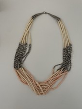 Osso rosa blush torcido? & colar de contas de latão estilo vintage nativo americano  comprar usado  Enviando para Brazil