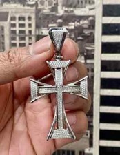 Pingente religioso cruz de moissanita corte redondo 2,00 ct folheado a ouro branco 14K prata comprar usado Pingente religioso cruz de moissanita corte redondo 2,00 ct folheado a ouro branco 14K prata comprar usado  Enviando para Brazil