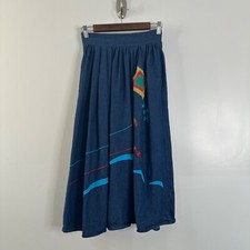 Saia jeans vintage imagem sulista tamanho P pipa bordada professor comprar usado  Enviando para Brazil