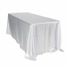Pano de mesa branco retangular liso sólido tecido poliéster mesa de jantar capas luxo, usado comprar usado  Enviando para Brazil