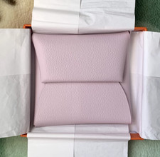Autêntica carteira HERMES Bastia Mauve pálida Mysore bolsa de troca de pele de cabra roxa comprar usado  Enviando para Brazil