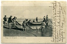 Cpa sérignan pêche d'occasion  Hérouville-Saint-Clair