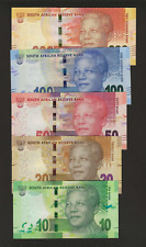 SUDÁFRICA 10 20 50 100 200 Rand 2015 P-137b-142b Signo: Kganyago, UNC Juego Completo segunda mano  Embacar hacia Mexico