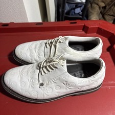 Tênis de golfe G/Fore G4 GFORE Skull Gallivanter⛳️ EUA 12 ⛳️ branco gravado, usado comprar usado Tênis de golfe G/Fore G4 GFORE Skull Gallivanter⛳️ EUA 12 ⛳️ branco gravado, usado comprar usado  Enviando para Brazil