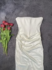 House of CB Perséphone 🤍 Vestido Maxi Gala Cetim Marfim, Pequeno comprar usado  Enviando para Brazil