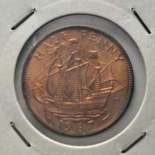 1967 half penny usato  Italia