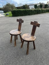 Paire chaises brutaliste d'occasion  France