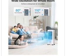 Refrigerador de ar evaporativo portátil: ventilador PNTCK Swamp, 2,1 galões, controle remoto, 3 velocidades comprar usado  Enviando para Brazil