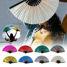 Botas no chão ventilador grande dobrável ventilador de mão palmas ventiladores para dança de linha/ comprar usado  Enviando para Brazil