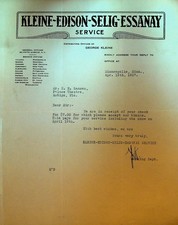 Kleine Edison Selig Essanay papel timbrado 13 de abril de 1917 Palácio Teatro Antigo Wi comprar usado  Enviando para Brazil