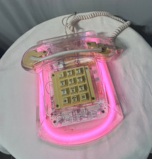 Teléfono Fijo Vintage ROXANNE NEÓN RETRO MOD ROSA Años 80 Modelo 9221-8 ¡BONITO! segunda mano  Embacar hacia Mexico
