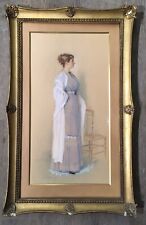 Aquarelle ancienne portrait d'occasion  Paris IX