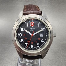 Victorinox Swiss Army Garrison relógio feminino 34mm mostrador preto data de aço novo Battb4 comprar usado  Enviando para Brazil