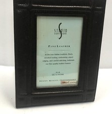 Usado, Moldura de couro 3,5” X5” foto elegante clássico conhaque marrom estúdio 84 comprar usado  Enviando para Brazil