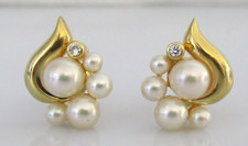 Gold diamond earrings for sale  LONDON