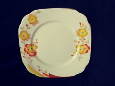 Art Deco Royal Albert Crown China Cake Plate "Amarelo & Orange Flowers" c1930 comprar usado  Enviando para Brazil
