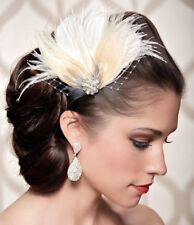 Ivory feather rhinestone for sale  BRISTOL