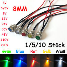6V 12V 24V~220V LED Anzeige Warnsignal Licht 8 mm Gewinde Metall Panel Halterung comprar usado  Enviando para Brazil