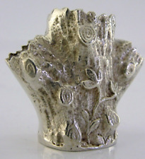 SOPORTE PARA BOLÍGRAFO DE TOCÓN DE ÁRBOL DE PLATA MACIZA FUNDIDO RARO PESADO? ARTÍCULO ESCRITORIO C1950 42g NOVEDAD segunda mano  Embacar hacia Mexico