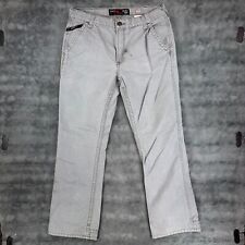 Calça masculina Ariat FR M4 Workhorse boot cut 34x34 cinza ajuste relaxado lona mancha comprar usado  Enviando para Brazil