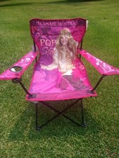 Cadeira de acampamento dobrável infantil Hannah Montana com bolsa Miley Cyrus Y2K Disney Pop Star  comprar usado  Enviando para Brazil