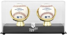 Usado, Vitrine logotipo beisebol duplo luva dourada Royals comprar usado  Enviando para Brazil