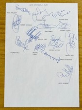 Hand signed team for sale  BILSTON