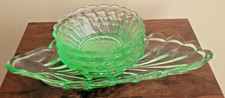 Pressed green glass for sale  WELSHPOOL