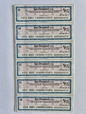 Euro Disneyland SCA, 6 cupons de dividendos com certificado de estoque, 1989, Mickey Mouse comprar usado  Enviando para Brazil