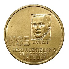 Uruguay 5 pesos usato  Aosta