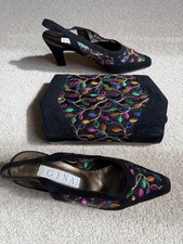 Gina black embroidered for sale  GLASGOW