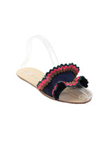 Sandálias femininas Loeffler Randall biqueira aberta alça larga azul marinho tamanho 7 comprar usado  Enviando para Brazil