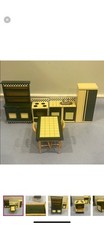 Móveis para casa de bonecas, acessórios de madeira em miniatura 1:12, kit, cozinha 7 peças comprar usado  Enviando para Brazil