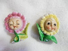 Japão Flor Antropomórfica Olhos Rosa Fechados Amarelo Aberto Sal + Shakers de Pimenta comprar usado  Enviando para Brazil