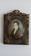 Pintura em miniatura de retrato do início do século XIX de Lord Conway assinada comprar usado  Enviando para Brazil