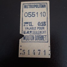 Ticket metropolitain 2ème d'occasion  Fresnes