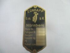 Typenschild zündapp messing gebraucht kaufen  Deutschland