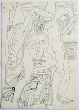 Zeichnung federzeichnung tinte gebraucht kaufen  Wilhelmshaven