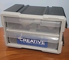 Organizador de armazenamento com 2 gavetas caixas de plástico ferramenta de montagem na parede artesanato mesa de armazenamento comprar usado  Enviando para Brazil