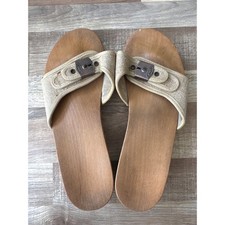 Tamancos femininos vintage da década de 1970 Dr. Scholls originais para exercícios em vime tamanho 7 boho comprar usado  Enviando para Brazil