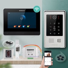 HOMSECUR à prova d'água 4 fios WIFI porta de vídeo chamada telefônica interfone acesso por senha, usado comprar usado  Enviando para Brazil