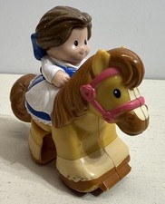 Używany, Fisher Price Little People Disney Princess BELLE Klip Klop Horse z niebieską sukienką na sprzedaż  Wysyłka do Poland